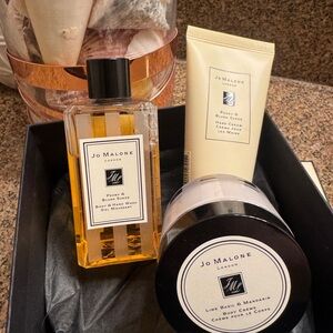 Jo Malone Peony & Blush Suede Body Wash & Hand Creme & Lime Basil body creme Set